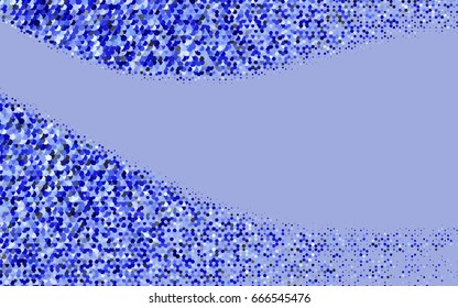 Light BLUE vector polygonal illustration, which consist of hexagons. Hexagonal pattern for your business design. Geometric background in Origami style with gradient. 