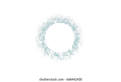 Light BLUE vector polygonal illustration, which consist of hexagons. Hexagonal pattern for your business design. Geometric background in Origami style with gradient. 