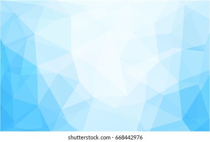 Light BLUE vector polygonal illustration, which consist of triangles. Triangular design for your business. Creative geometric background in Origami style with gradient