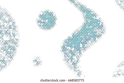 Light BLUE vector polygonal illustration, which consist of hexagons. Hexagonal pattern for your business design. Geometric background in Origami style with gradient. 
