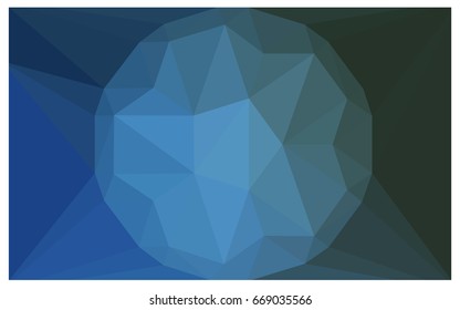 Light BLUE vector polygonal illustration, which consist of triangles with a gemstone in center. Triangular design of a huge diamond for your business. Creative geometric background of gems.