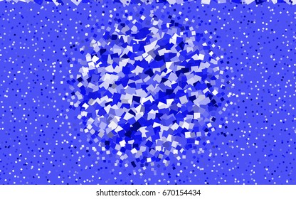 Light BLUE vector polygonal illustration, which consist of rectangles. Rectangular pattern for your business design. Geometric background in Origami style with gradient. 