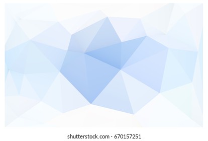 Light BLUE vector polygonal illustration, which consist of triangles. Triangular design for your business. Creative geometric background in Origami style with gradient