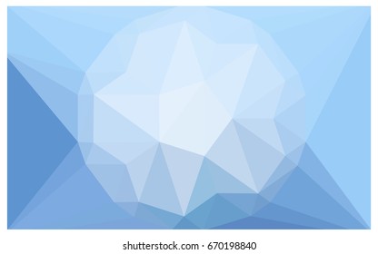 Light BLUE vector polygonal illustration, which consist of triangles with a gemstone in center. Triangular design of a huge diamond for your business. Creative geometric background of gems.