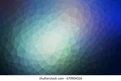 Light BLUE vector polygonal illustration, which consist of triangles. Triangular pattern for your business design. Geometric background in Origami style with gradient. 