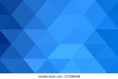 Light BLUE vector polygonal illustration, which consist of triangles. Triangular design for your business. Creative geometric background in Origami style with gradient