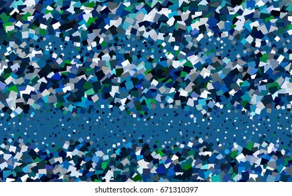 Light BLUE vector polygonal illustration consisting of rectangles. Rectangular design for your business. Creative geometric background in origami style with gradient.