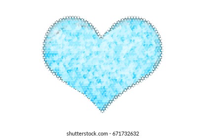 Light BLUE vector polygonal illustration, which consist of hexagons. Hexagonal pattern for your business design. Geometric background in Origami style with gradient. 