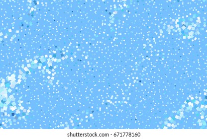 Light BLUE vector polygonal illustration consisting of rectangles. Rectangular design for your business. Creative geometric background in origami style with gradient.