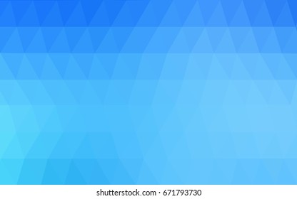 Light BLUE vector polygonal illustration, which consist of triangles. Triangular design for your business. Creative geometric background in Origami style with gradient
