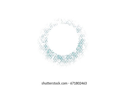 Light BLUE vector polygonal illustration, which consist of hexagons. Hexagonal design for your business. Creative geometric background in Origami style with gradient