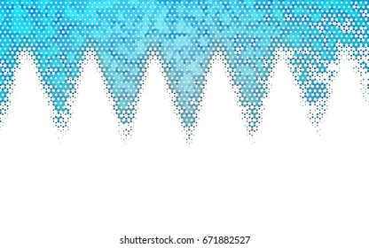 Light BLUE vector polygonal illustration, which consist of hexagons. Hexagonal pattern for your business design. Geometric background in Origami style with gradient. 