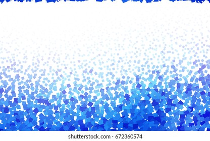 Light BLUE vector polygonal illustration, which consist of rectangles. Rectangular pattern for your business design. Geometric background in Origami style with gradient. 