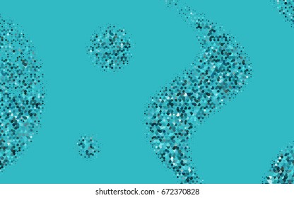 Light BLUE vector polygonal illustration, which consist of hexagons. Hexagonal pattern for your business design. Geometric background in Origami style with gradient. 