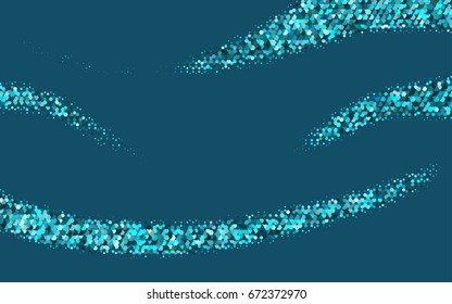 Light BLUE vector polygonal illustration, which consist of hexagons. Hexagonal design for your business. Creative geometric background in Origami style with gradient