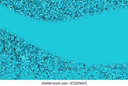 Light BLUE vector polygonal illustration, which consist of hexagons. Hexagonal design for your business. Creative geometric background in Origami style with gradient