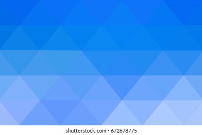 Light BLUE vector polygonal illustration, which consist of triangles. Triangular design for your business. Creative geometric background in Origami style with gradient