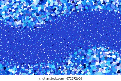 Light BLUE vector polygonal illustration consisting of rectangles. Rectangular design for your business. Creative geometric background in origami style with gradient.