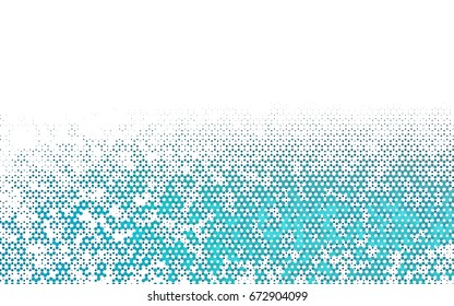 Light BLUE vector polygonal illustration, which consist of hexagons. Hexagonal pattern for your business design. Geometric background in Origami style with gradient. 
