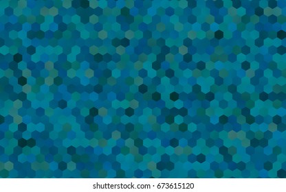 Light BLUE vector polygonal illustration, which consist of hexagons. Hexagonal design for your business. Creative geometric background in Origami style with gradient
