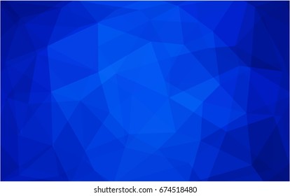 Light BLUE vector polygonal illustration, which consist of triangles. Triangular design for your business. Creative geometric background in Origami style with gradient