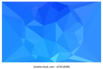 Light BLUE vector polygonal illustration, which consist of triangles with a gemstone in center. Triangular design of a huge diamond for your business. Creative geometric background of gems.