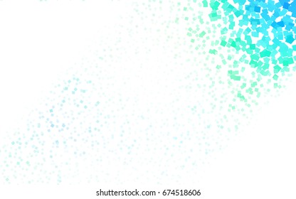 Light BLUE vector polygonal illustration, which consist of rectangles. Rectangular pattern for your business design. Geometric background in Origami style with gradient. 