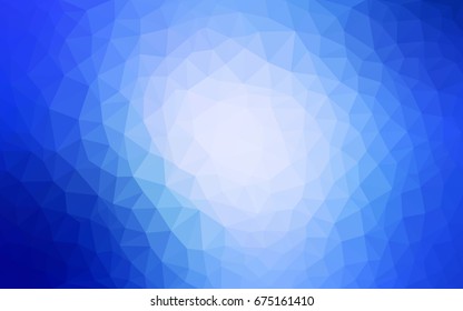 Light BLUE vector polygonal illustration, which consist of triangles. Triangular pattern for your business design. Geometric background in Origami style with gradient. 