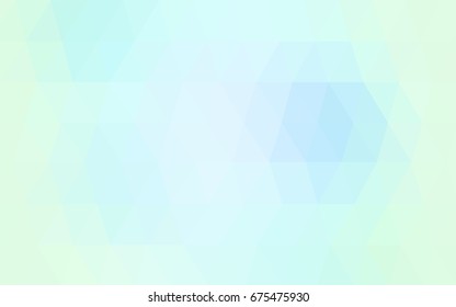 Light BLUE vector polygonal illustration, which consist of triangles. Triangular pattern for your business design. Geometric background in Origami style with gradient. 