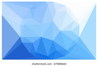 Light BLUE vector polygonal illustration, which consist of triangles with a gemstone in center. Triangular design of a huge diamond for your business. Creative geometric background of gems.