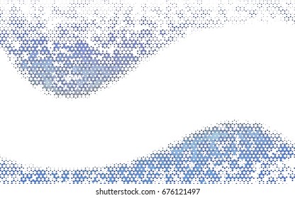 Light BLUE vector polygonal illustration, which consist of hexagons. Hexagonal design for your business. Creative geometric background in Origami style with gradient