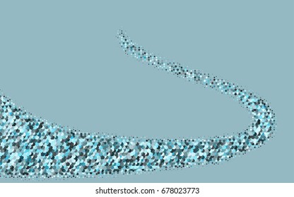 Light BLUE vector polygonal illustration, which consist of hexagons. Hexagonal pattern for your business design. Geometric background in Origami style with gradient. 