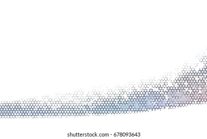 Light BLUE vector polygonal illustration, which consist of hexagons. Hexagonal design for your business. Creative geometric background in Origami style with gradient