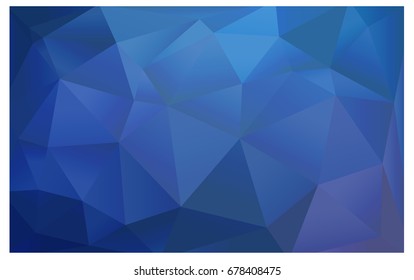 Light BLUE vector polygonal illustration, which consist of triangles. Triangular design for your business. Creative geometric background in Origami style with gradient