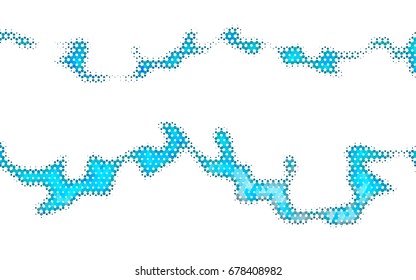 Light BLUE vector polygonal illustration, which consist of hexagons. Hexagonal design for your business. Creative geometric background in Origami style with gradient