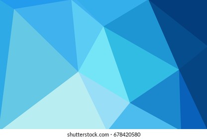 Light BLUE vector polygonal illustration, which consist of triangles. Triangular design for your business. Creative geometric background in Origami style with gradient