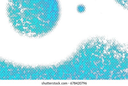 Light BLUE vector polygonal illustration, which consist of hexagons. Hexagonal design for your business. Creative geometric background in Origami style with gradient
