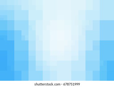 Light BLUE vector polygonal illustration, which consist of rectangles. Rectangular pattern for your business design. Geometric background in Origami style with gradient. 