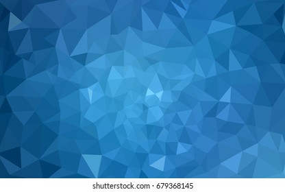 Light BLUE vector polygonal illustration, which consist of triangles. Triangular pattern for your business design. Geometric background in Origami style with gradient. 