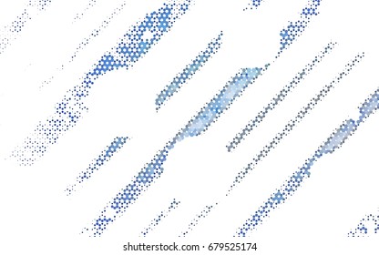 Light BLUE vector polygonal illustration, which consist of hexagons. Hexagonal pattern for your business design. Geometric background in Origami style with gradient. 