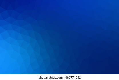 Light BLUE vector polygonal illustration, which consist of triangles. Triangular pattern for your business design. Geometric background in Origami style with gradient. 