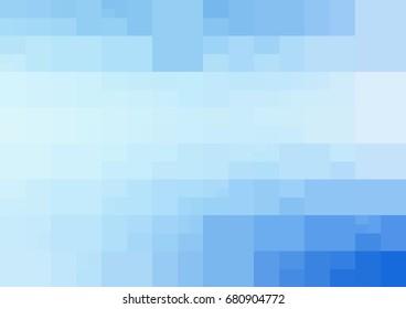 Light BLUE vector polygonal illustration, which consist of rectangles. Rectangular pattern for your business design. Geometric background in Origami style with gradient. 