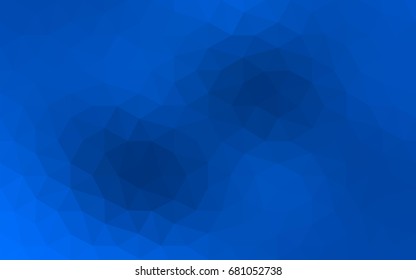 Light BLUE vector polygonal illustration, which consist of triangles. Triangular pattern for your business design. Geometric background in Origami style with gradient. 