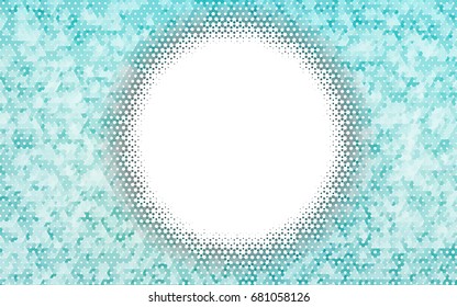 Light BLUE vector polygonal illustration, which consist of hexagons. Hexagonal design for your business. Creative geometric background in Origami style with gradient