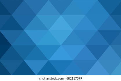 Light BLUE vector polygonal illustration, which consist of triangles. Triangular pattern for your business design. Geometric background in Origami style with gradient. 
