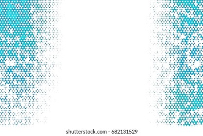 Light BLUE vector polygonal illustration, which consist of hexagons. Hexagonal design for your business. Creative geometric background in Origami style with gradient