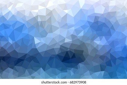 Light BLUE vector polygonal illustration, which consist of triangles. Triangular design for your business. Creative geometric background in Origami style with gradient