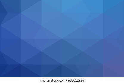 Light BLUE vector polygonal illustration, which consist of triangles. Triangular design for your business. Creative geometric background in Origami style with gradient