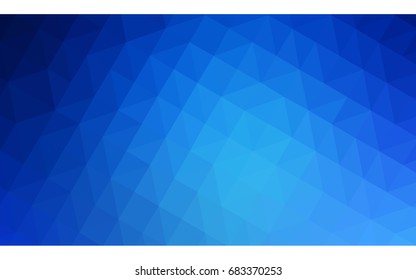 Light BLUE vector polygonal illustration, which consist of triangles. Triangular design for your business. Creative geometric background in Origami style with gradient