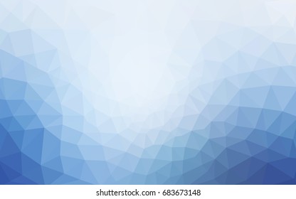 Light BLUE vector polygonal illustration, which consist of triangles. Triangular design for your business. Creative geometric background in Origami style with gradient